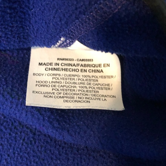 Nike Dri-Fit Blue Pullover Hoodie Sweatshirt Pattern Sleeves - Picture 7 of 9